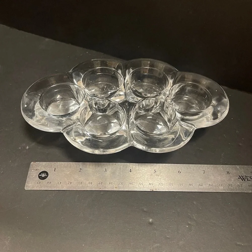 Heavy Glass Candle Votive Holder Villeroy & Boch Vintage Cone‎ Base